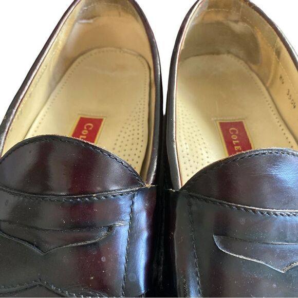 Men's Cole Haan Pinch Penny Loafers Burgandy Size 12 D - Picture 7 of 12